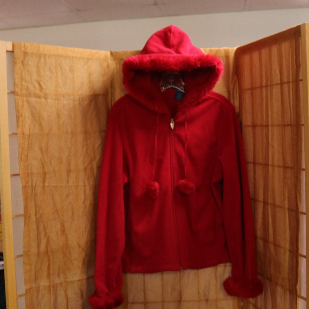 Catalina Faux Fur Hooded Fleece Jacket  #411
